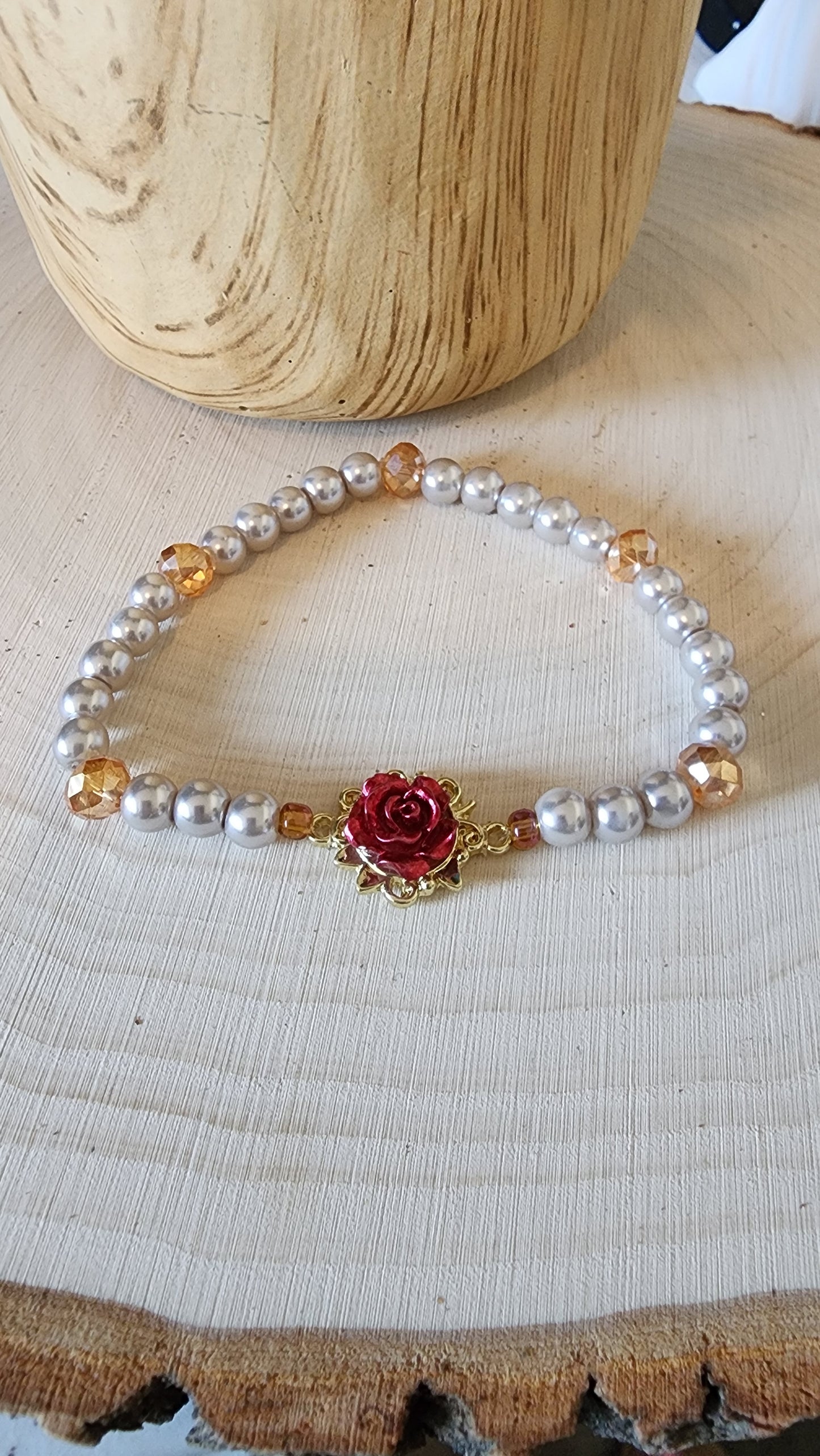 Rose Pearl Bracelet