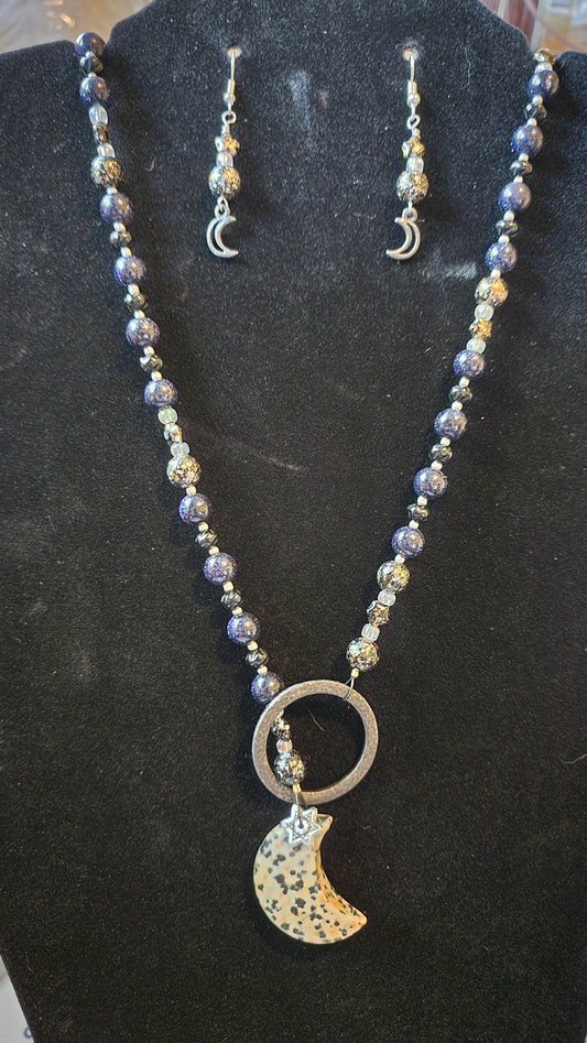 Lasso The Moon Necklace and earrings