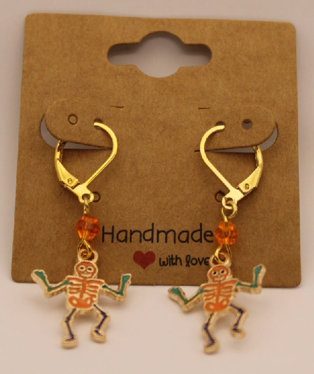 Dancing Skeleton Dangle Earrings