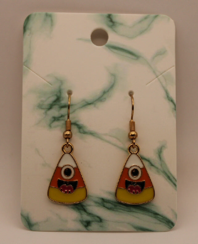 Funny Candy Corn Dangle Earrings