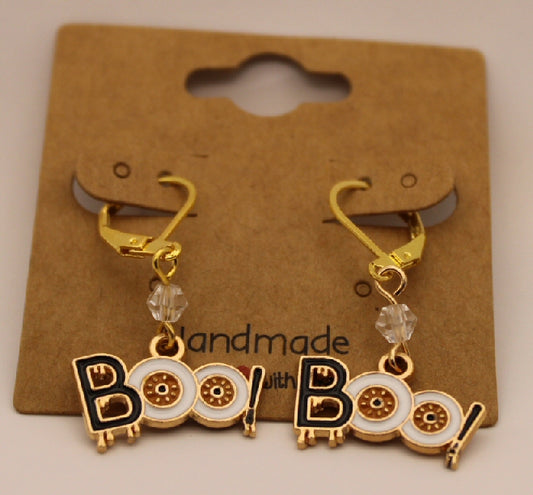 Boo dangle earrings