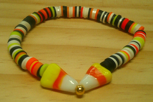 Candy Corn Heishi Bracelet