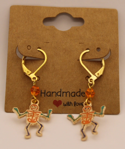 Dancing Skeleton Dangle Earrings