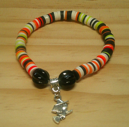 Witchy clay bead bracelet