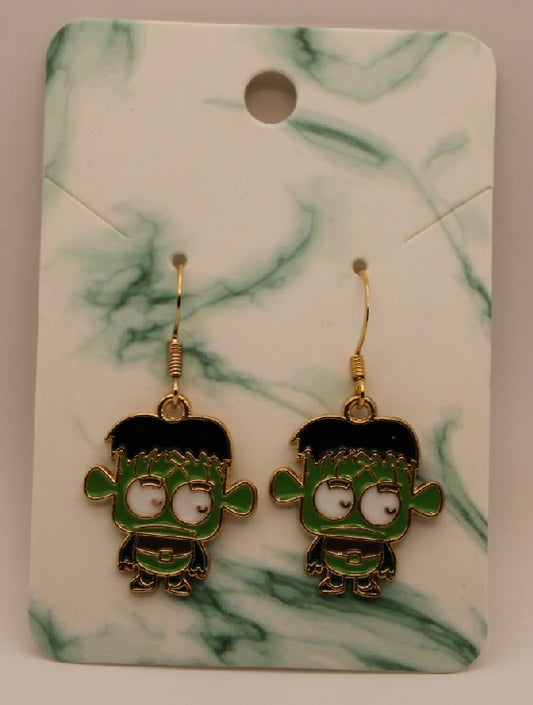 Adorable Frankenstein Dangle Earrings