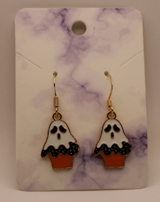 Potted Ghost Dangle Earrings