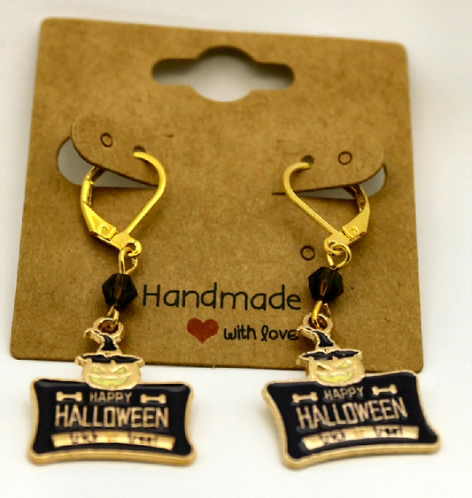Happy Halloween Dangle Earrings