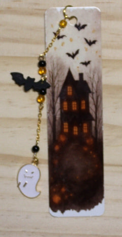 Haunted Halloween Metal Bookmark
