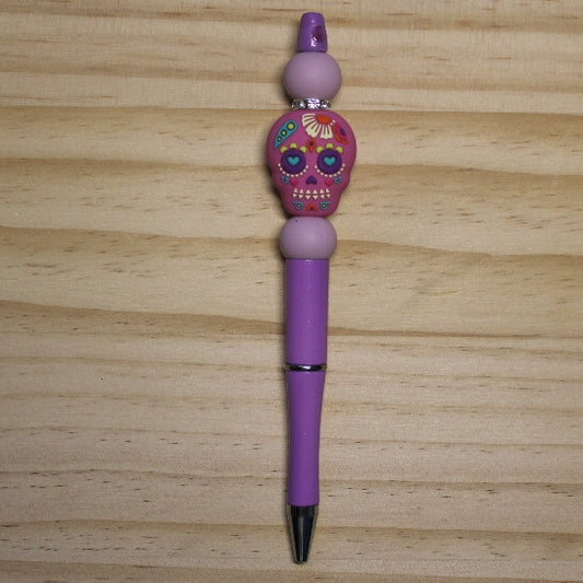 Day of The Dead (Dia de los Muertos) Ball Point Pen - Purple