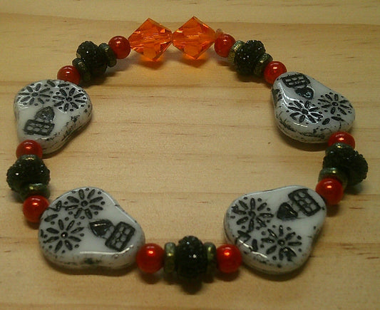 Sugar Skulls Beaded Bracelet