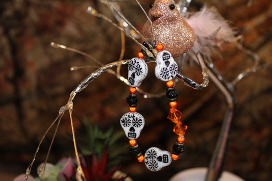 White Sugar Skull Bracelet