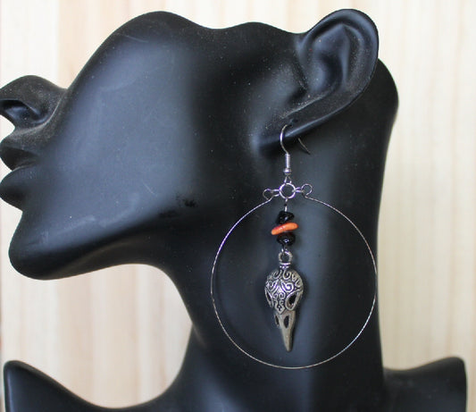 Jack O' Lantern beaded earring