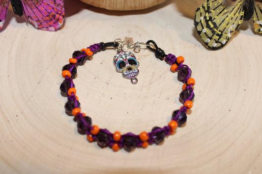Sugar Skull Halloween Bracelet