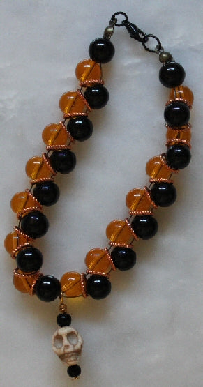 Skull beaded bracelet