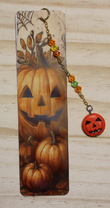 Pumpkins Metal Bookmark