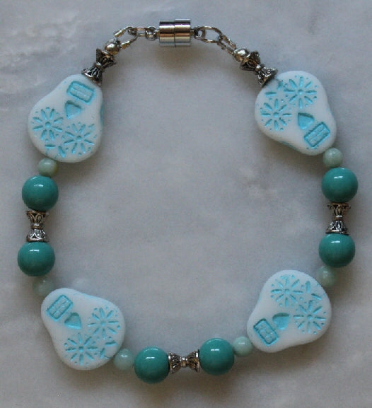 Sugar Skull beads bracelet
